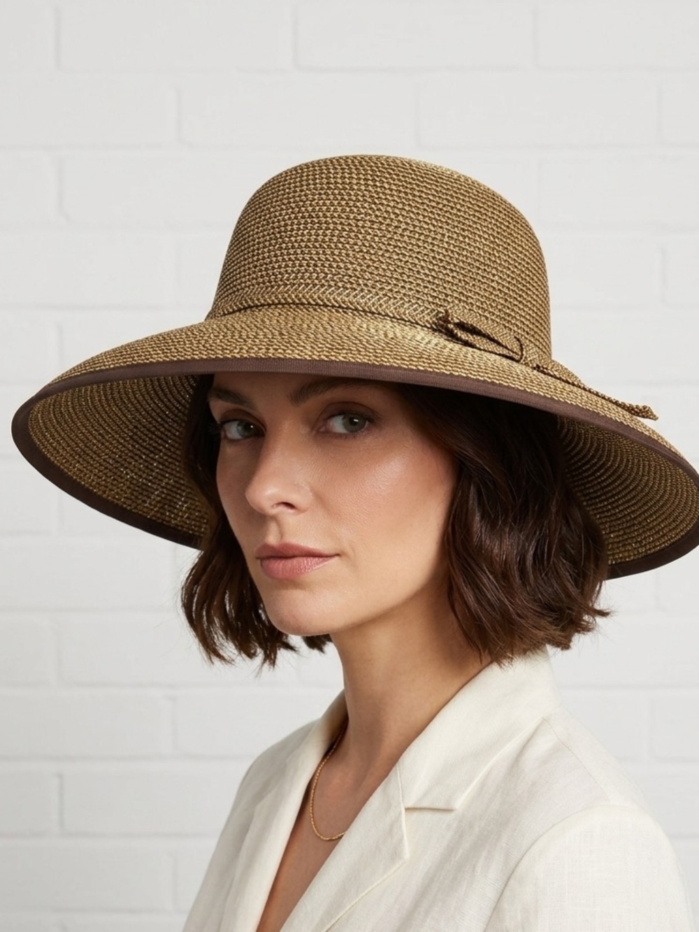 San Diego Hat Co Wide Brim Packable Sun Hat Brown Tan Beach Resort
